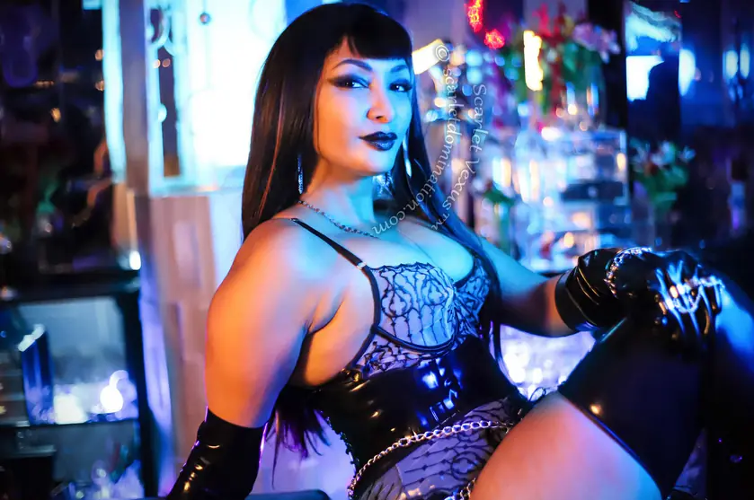 Austin Dominatrix Scarlet Vexus -Austin's Original Multidisciplinary Goddess -  unusual BDSM experiences incorporating into femdom unexpected skills.  - Slide 1